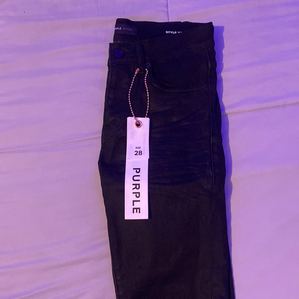 Purple Brand Jeans Size 28 P004 Black Flare Denim